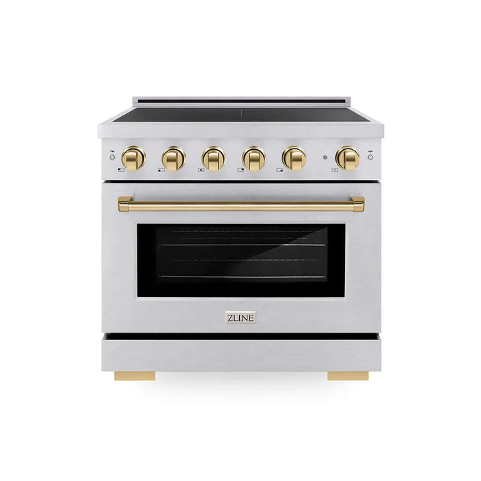ZLINE 36" Paramount Induction Range, Cooktop, Electric Convection Oven, Satin Stainless Steel SINRSZ-36