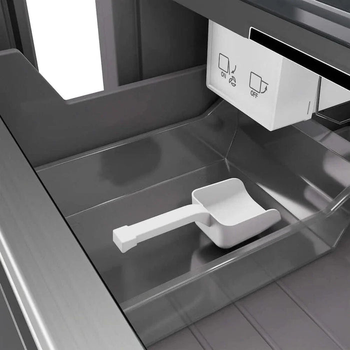 ZLINE 18" Panel Ready Right Hinge Column Freezer, Graphite Gray Interior Polished Gold RBCFVRZ-18-G