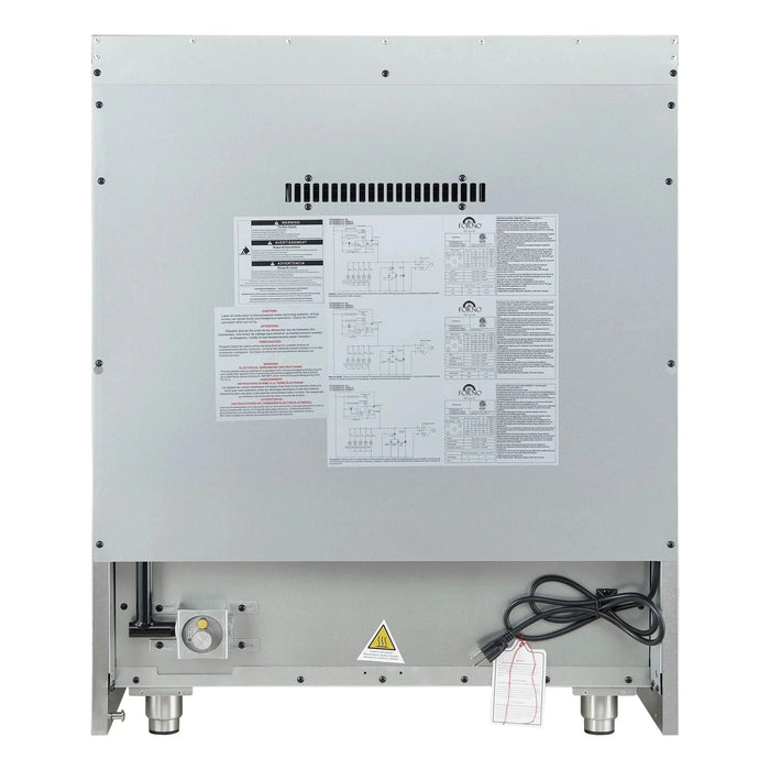 Forno Galiano 30" French Door Gas on Gas Range White Antique Brass Trim FFSGS6444-30WHT
