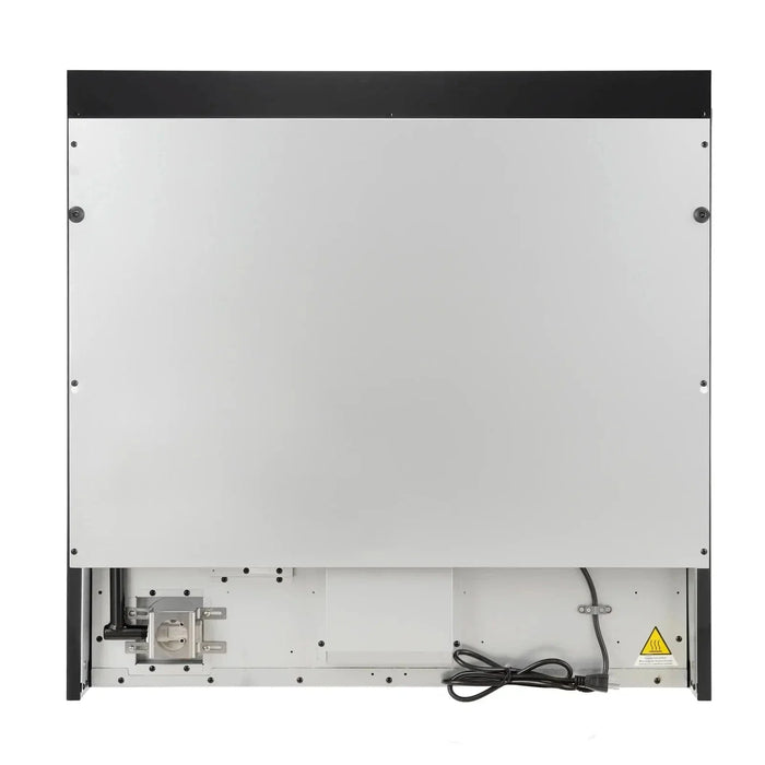 Forno Antico 36" Dual Fuel Range 6 Gas Burner Cooktop Electric Convection Oven Black Antique Brass Trim, FFSGS6113-36BLK