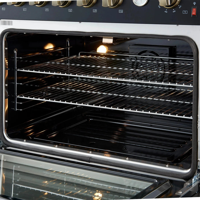 FORNO Marco 36" Gas on Gas Range FFSGS6277-36BLK