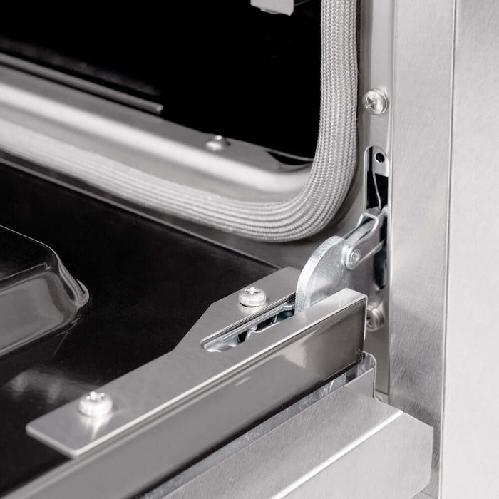 ZLINE 30" Dual Fuel Range, Gas Cooktop, Electric Convection Oven DuraSnow® Stainless Steel, Champagne Bronze CDRSZ-30-CB