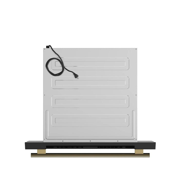 Forno 30" Microwave Drawer Black with Antique Brass, FMWDR3000-30BLK