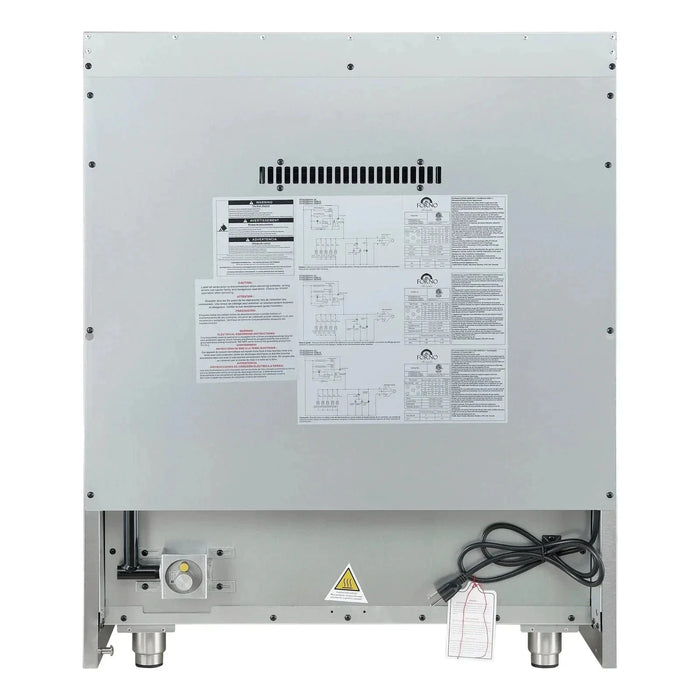 Forno Galiano 30" French Door Freestanding All Gas Range, White, Antique Brass Trim, FFSGS6444-30WHT