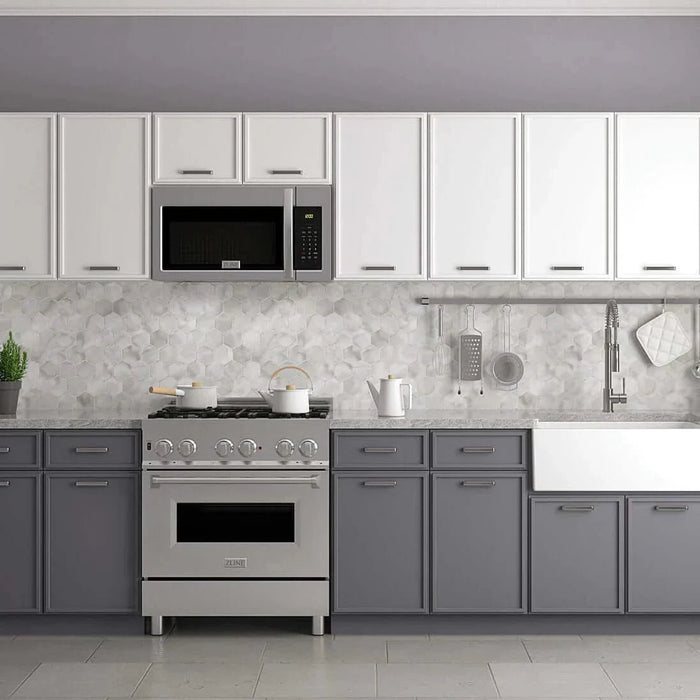 ZLINE 30 " Recirculating Over-the-Range Convection Microwave Oven Charcoal Filters Stainless Steel MWO-OTRCF-30