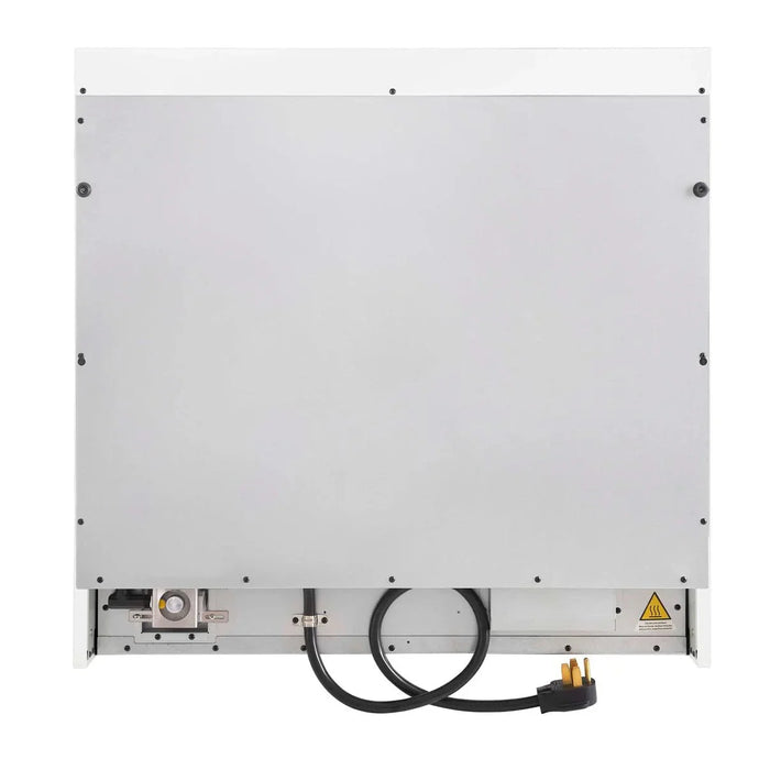 Forno Antico 36" Dual Fuel Range White and Antique Brass Design 6 Sealed Gas Burners Electric Convection Oven , FFSGS6113-36WHT