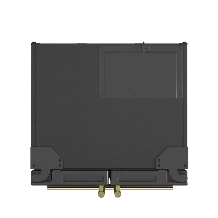 Forno Espresso Gallipoli 30"Door Refrigerator, Ice Maker in Black, Antique Brass Handle FFFFD1974-31BLK