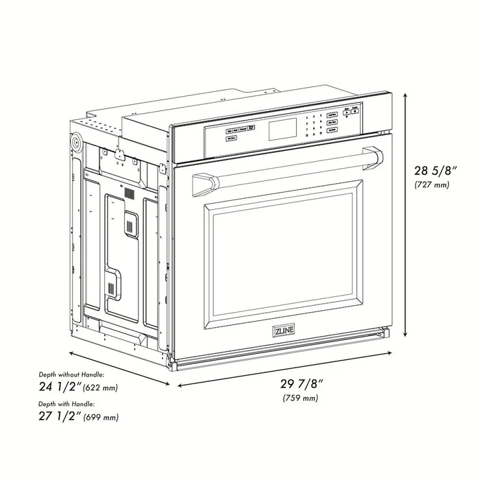 ZLINE 30" Oven ASW30 & Microwave MWO24 Bundle09K