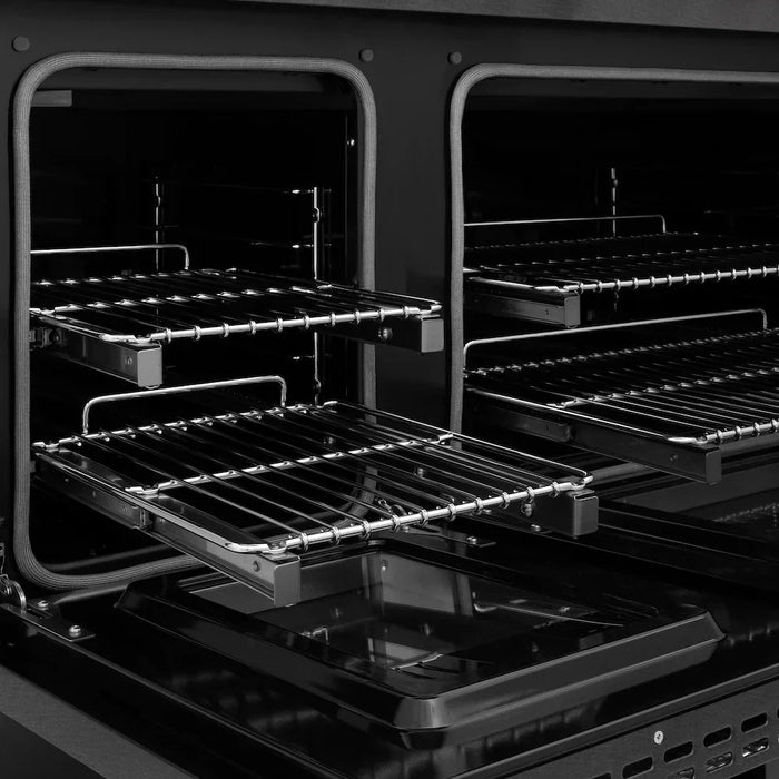 ZLINE 48" Paramount Dual Fuel Range DuoPro™ Cooktop, Electric Convection Oven, Black Satin Stainless Steel PSDRBSZ-48-CB09K