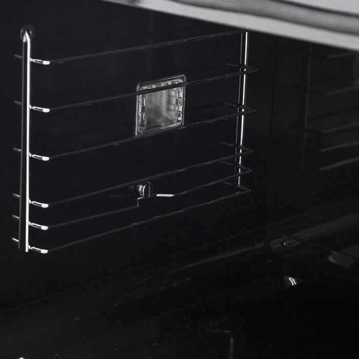 Forno Asti 30" Double Electric Wall Oven, Upper French Doors, Black with Antique Brass Trim, FBOEL1340-30BLK