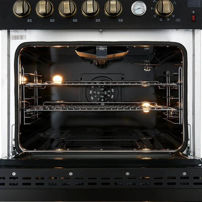 FORNO Giovanni 30" Gas on Gas Range FFSGS6274-30BLK