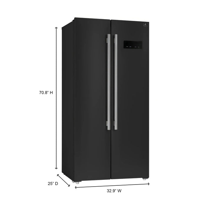 FORNO Espresso Salerno 33" Refrigerator FFRBI1805-33BLK
