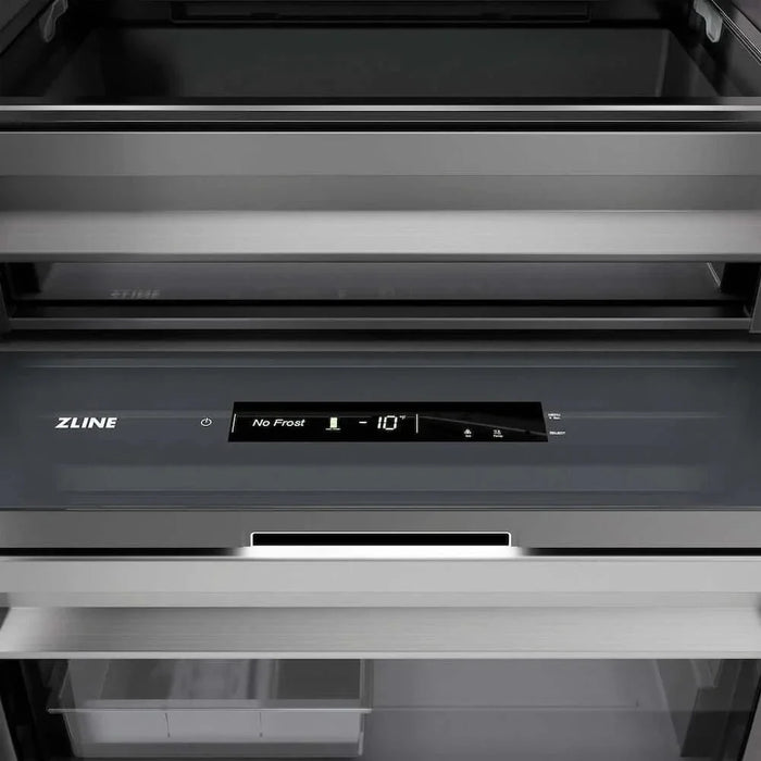 ZLINE 24" Panel Ready Column Freezer, Graphite Gray Interior RBCFV-24