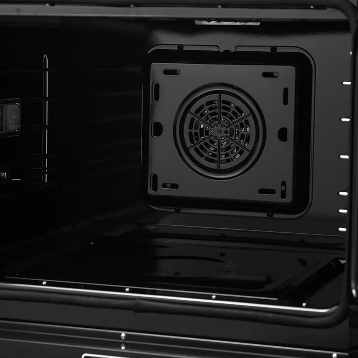 Forno Asti 30" Double Electric Wall Oven, Upper French Doors, Black with Antique Brass Trim, FBOEL1340-30BLK