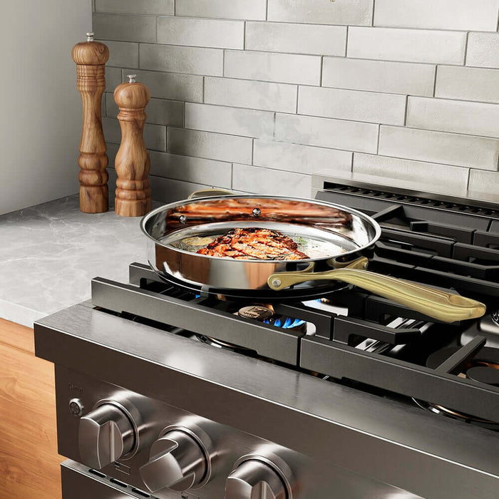 ZLINE 36" Paramount Dual Fuel Range DuoPro™ Cooktop, Electric Convection Oven PSDRZ-36-CB09K