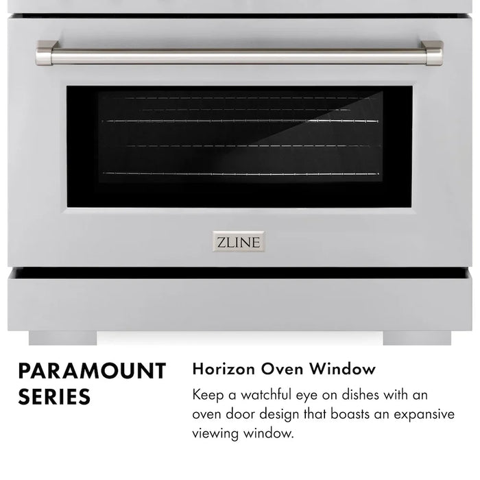 ZLINE Autograph Edition 48" Paramount Dual Fuel Range, 6 Burner Gas Cooktop, Electric Convection Oven, Stainless Steel, Helix Handle and Knob SDRZ-48-KCB