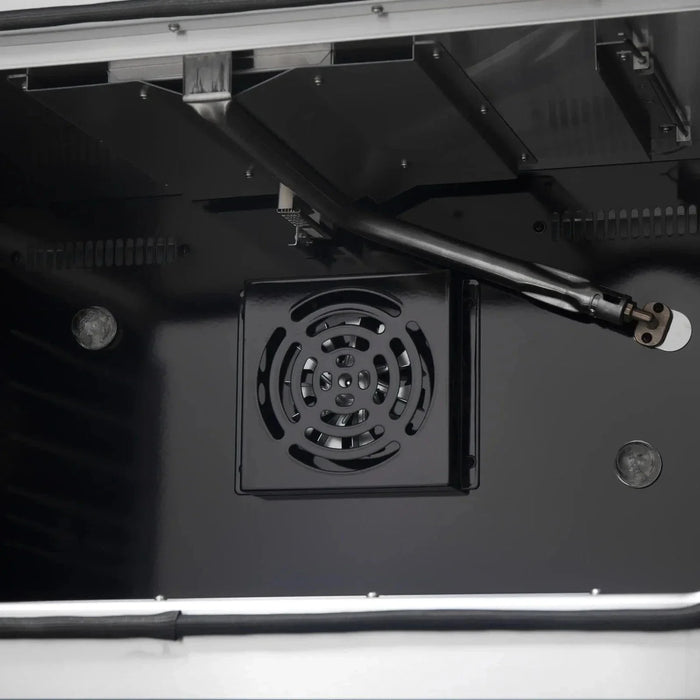 Forno Galiano 36." French Door All Gas Range, Black, Antique Brass Trim,FFSGS6444-36BLK