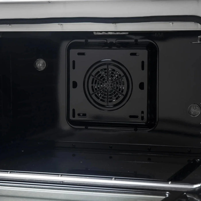 Forno Galiano Gold Professional - 36"Freestanding Dual Fuel Range Gas Stove, Electric Oven White, Antique Brass Trim, FFSGS6156-36WHT