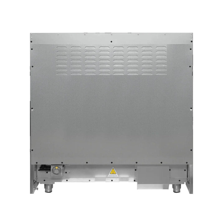 Forno Galiano Gold Professional - 36"Freestanding Dual Fuel Range Gas Stove, Electric Oven White, Antique Brass Trim, FFSGS6156-36WHT