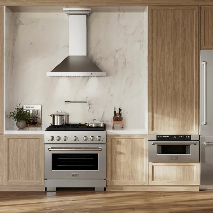 ZLINE 36" Paramount Dual Fuel Range DuoPro™ Cooktop, Electric Convection Oven PSDRSZ-BLM36-G09K