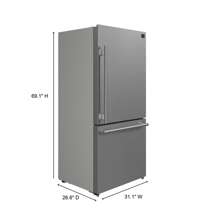 FORNO Espresso Milano 31" Right Swing Refrigerator FFFFD1785-31S