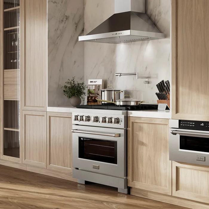 ZLINE 36" Paramount Dual Fuel Range DuoPro™ Cooktop, Electric Convection Oven PSDRSZ-WM-36-MB09K