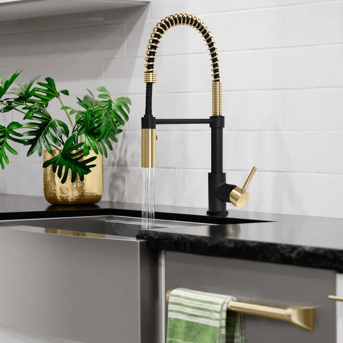 ZLINE Autograph Edition Sierra Pull Down Spring Single Handle Kitchen Faucet, SRA-KF-Z