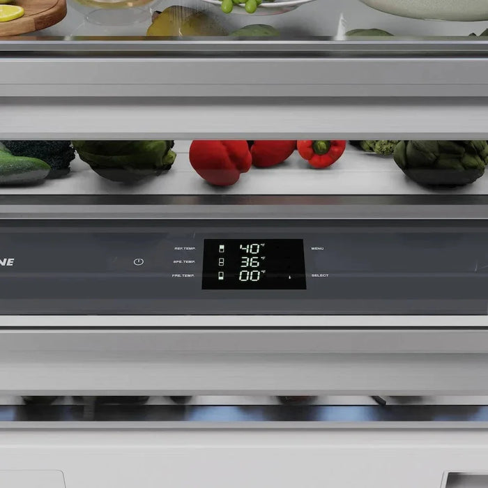 ZLINE 30" Panel Ready Built-In Bottom Freezer Refrigerator,Water Dispenser, Ice Maker,Graphite Gray, Gold GRBIVZ-30-G09K