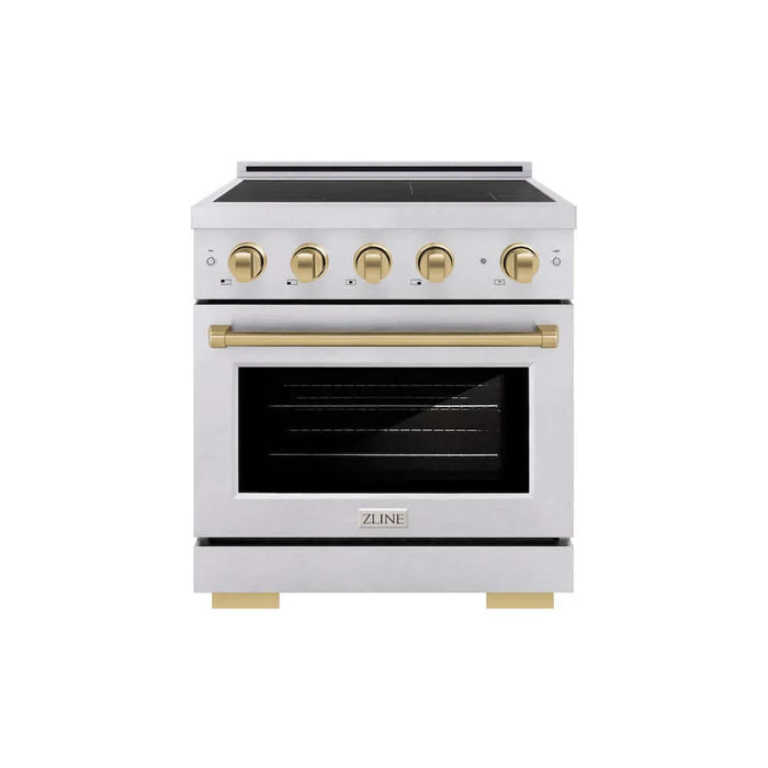 ZLINE 30" Paramount Induction Range, Cooktop, Electric Convection Oven, Satin Stainless Steel SINRSZ-30