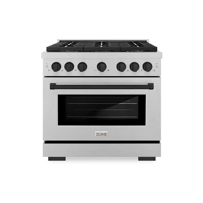 ZLINE 36" Paramount Dual Fuel Range DuoPro™ Cooktop, Electric Convection Oven PSDRSZ-36-MB09K