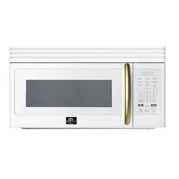 Forno Scalo 30"Over the Range Microwave, White Stainless Steel, FOTR3007-30WHT