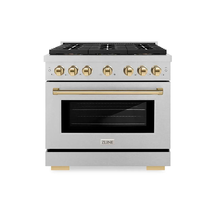 ZLINE 36" Paramount Dual Fuel Range DuoPro™ Cooktop, Electric Convection Oven PSDRSZ-36-G09K