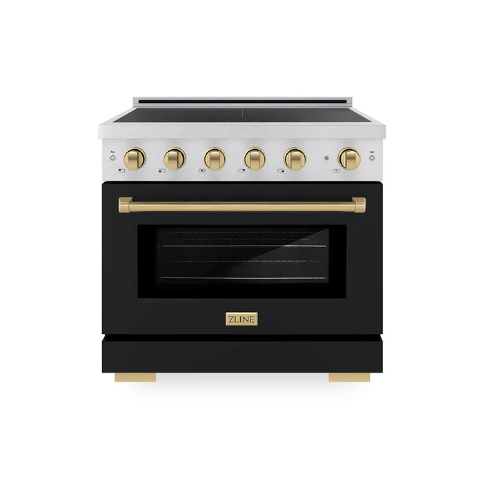 ZLINE Paramount Induction Range, Cooktop, Electric Convection Oven SINRZ-BLM