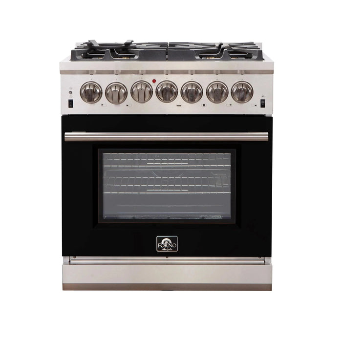 FORNO Capriasca 30" Gas on Gas Range FFSGS6260-30BLK