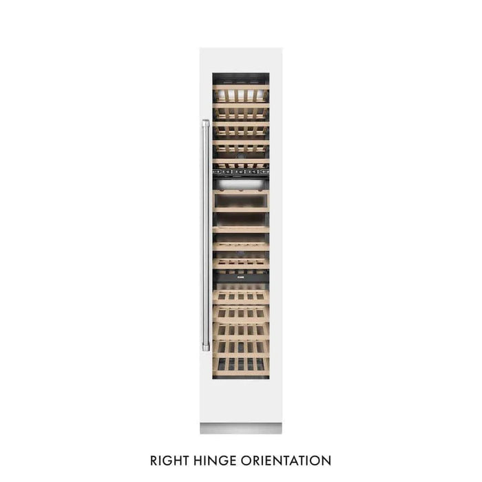 ZLINE 18"Triple Zone 68 Bottle Right Hinge Column Wine Cooler, White Matte Stainless Steel RCWVR-WM-18