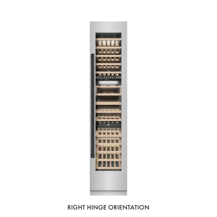 ZLINE 18"Triple Zone 68 Bottle Right Hinge Column Wine Cooler, Stainless Steel Matte Black RCWVRZ-30418-MB
