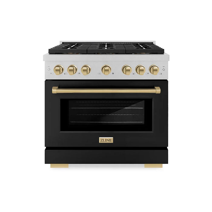 ZLINE 36" Paramount Dual Fuel Range DuoPro™ Cooktop, Electric Convection Oven PSDRSZ-BLM36-CB09K