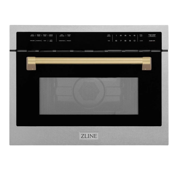 ZLINE 24” Convection Microwave, Stainless Steel, Bronze MWOZ-24-SS-CB