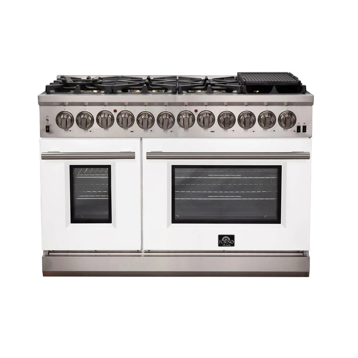 FORNO Capriasca 48" Dual Fuel Range FFSGS6187-48WHT