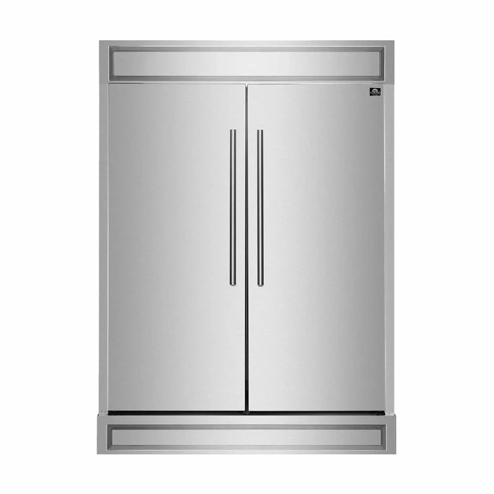 Forno 60" Maderno 2-Piece Convertible Built-In Refrigerator/Freezer with Decorative Grill Trim, 27.2 cu.ft. FFFFD1722-60S