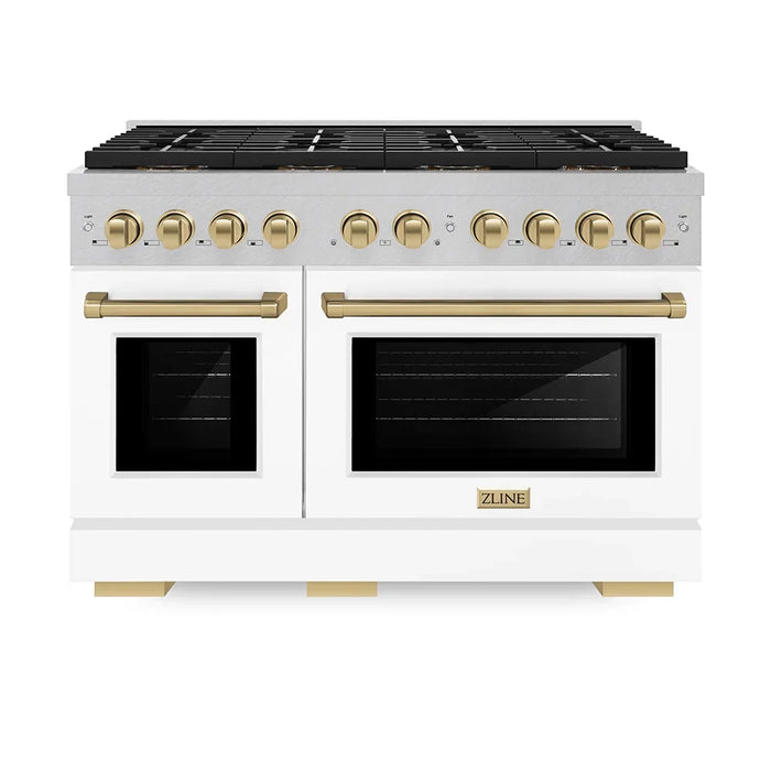 ZLINE 48" Paramount Gas Range DuoPro™ Cooktop, Dual Ovens PSGRSZ-WM-48-CB09K