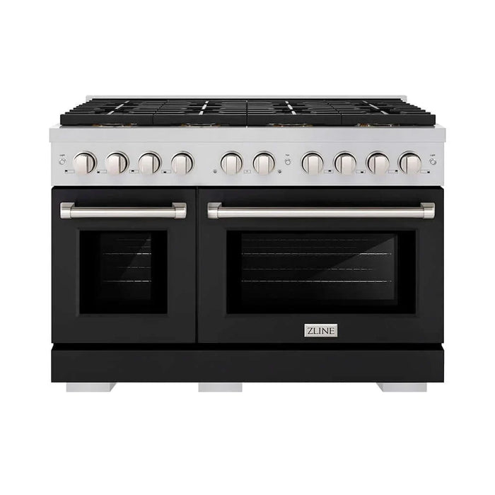 ZLINE 48" Paramount Dual Fuel Range DuoPro™ Cooktop, Dual Ovens PSDR-BLM-4809K
