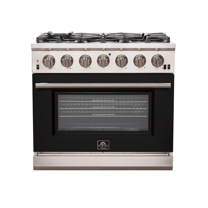FORNO Capriasca 36" Dual Fuel Range FFSGS6187-36BLK