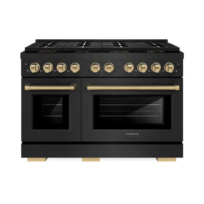 ZLINE 48" Paramount Dual Fuel Range DuoPro™ Cooktop, Dual Ovens PSDRBZ-48-CB09K