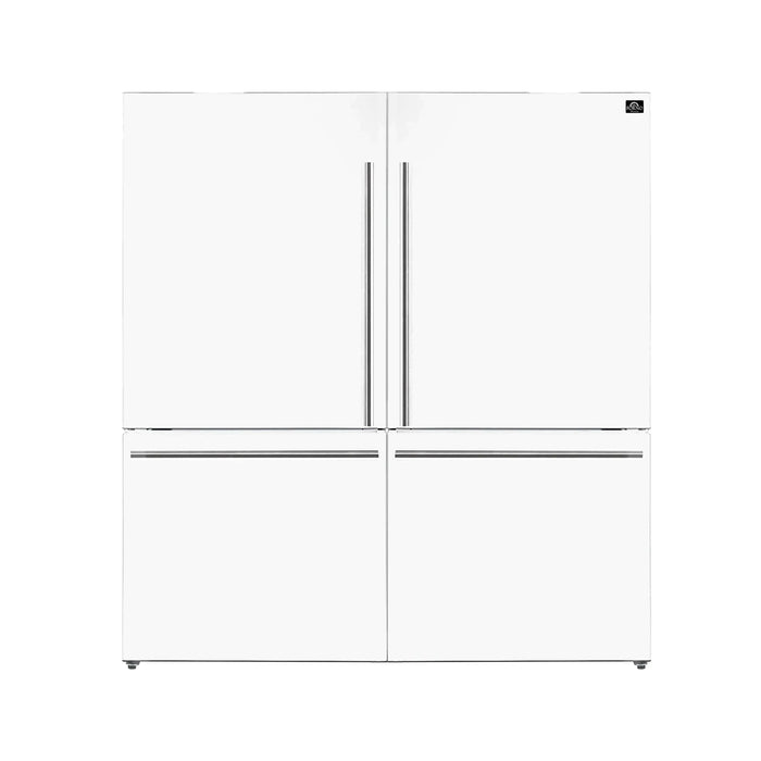 FORNO Espresso Milano 62" Side-By-Side Refrigerator FFFFD1787-60WHT