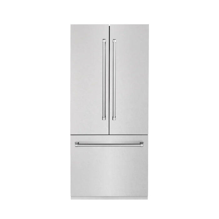 ZLINE 36" 19.6 cu. Ft. Panel Ready Built-In 3-Door French Door Refrigerator with Internal Water and Ice Dispenser RBIV-36