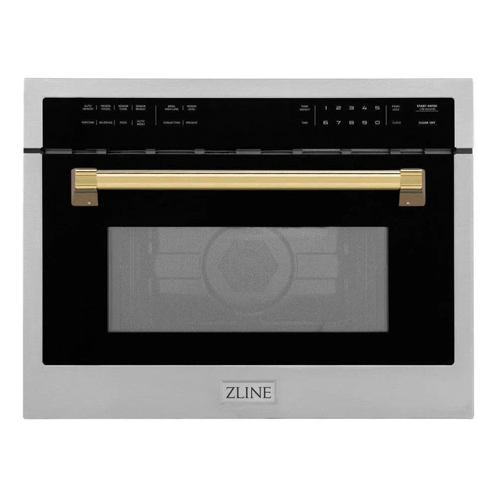 ZLINE 24" Convection Microwave, Stainless Steel, Gold MWOZ-24-G