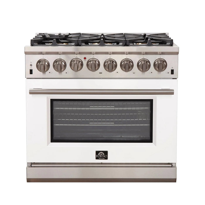 FORNO Capriasca 36" Dual Fuel Range FFSGS6187-36WHT