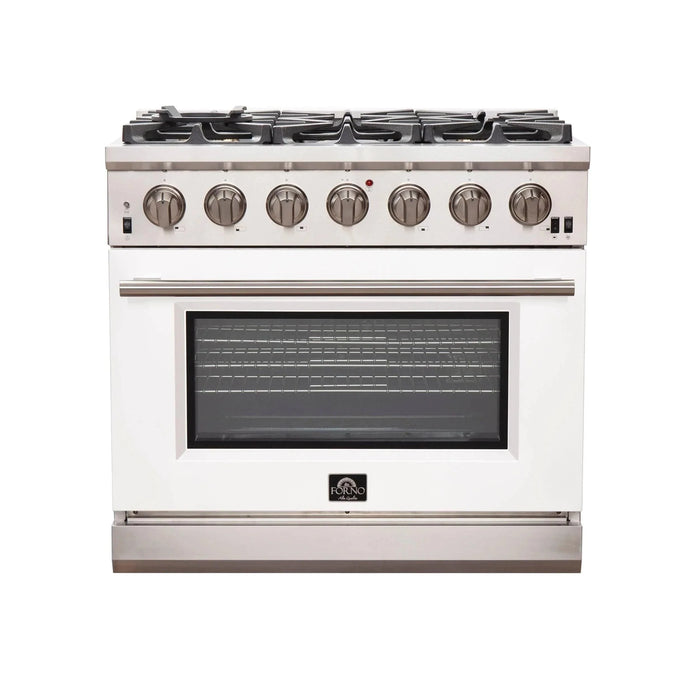 FORNO Capriasca 36" Gas on Gas Range FFSGS6260-36WHT