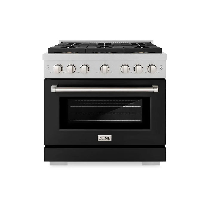 ZLINE 36" Paramount Gas Range DuoPro™ Cooktop, Convection Gas Oven PSGRS-BLM-3609K